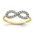 thumbnail image 1 of 10K CZ Infinity Ring, Size 7.25, 1 of 1