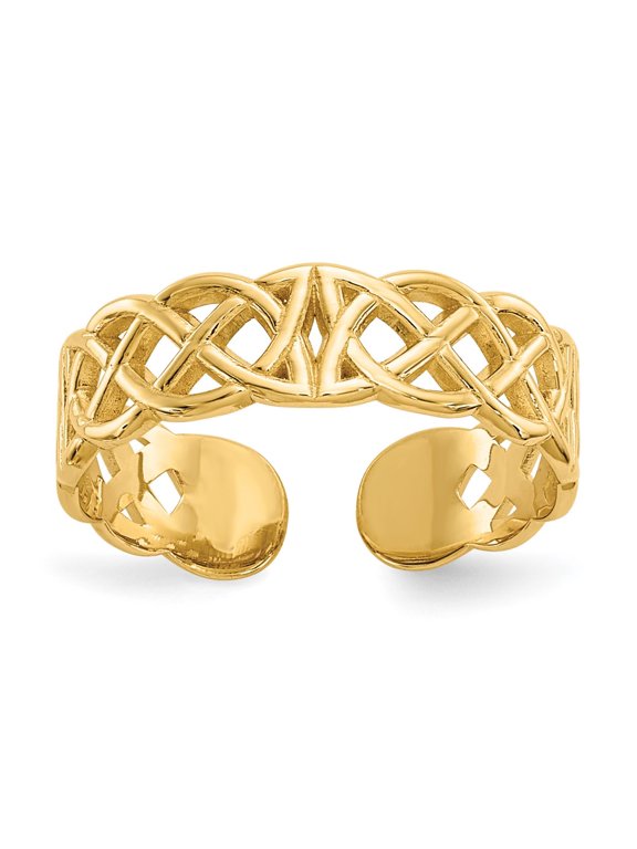 10K Celtic Toe Ring Yellow Gold