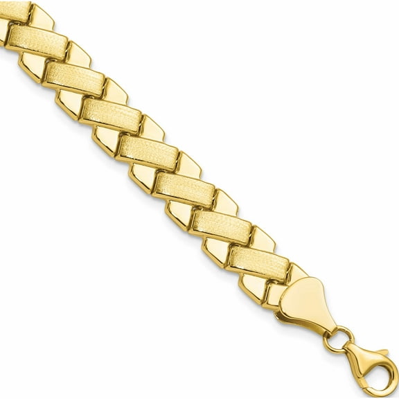 10K Criss Cross Fancy Bracelet