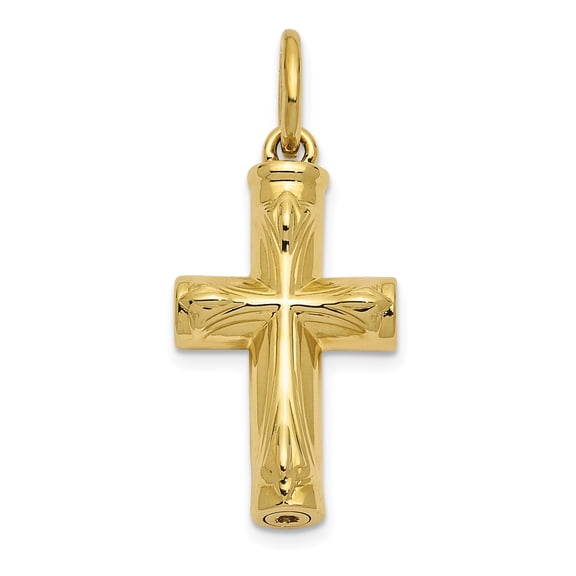10K Cross Ash Holder Pendant