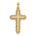 thumbnail image 1 of 10K Cross w/ Filigree Lace Trim Charm, 1 of 4