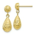 thumbnail image 1 of 10K D/C Post Dangle Earrings 10k Yellow Gold Earrings, 1 of 1