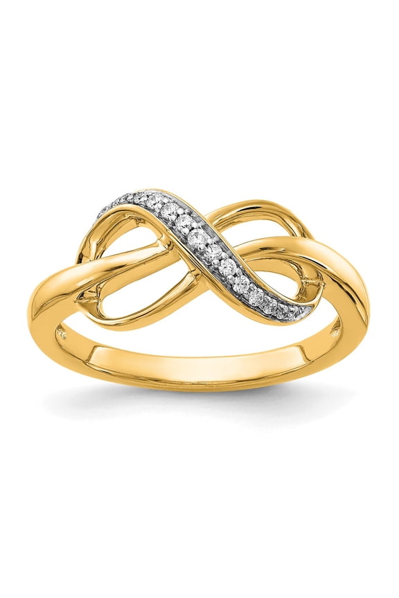 10K Diamond Infinity Ring