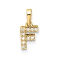 thumbnail image 1 of 10K Diamond Letter F Initial with Bail Pendant, 1 of 4