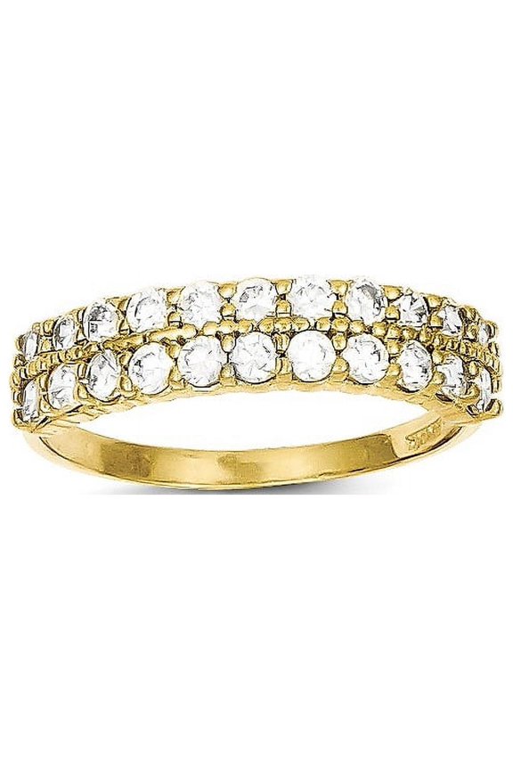 10K Fancy CZ Ring
