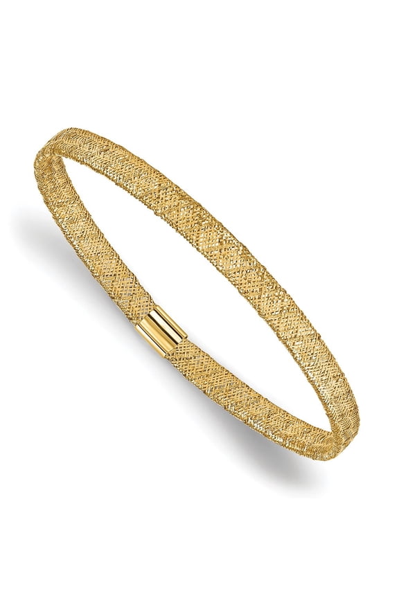 10K Fancy Stretch Bangle Bracelet