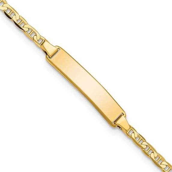10K Flat Anchor Link ID Bracelet