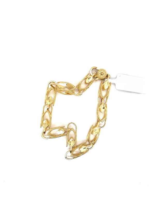 10K GOLD TURKISH BRACELET 8MM- 9"