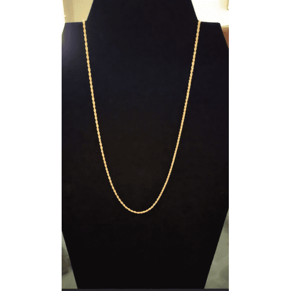 10K Gold 20 inch Gold Rope Necklace