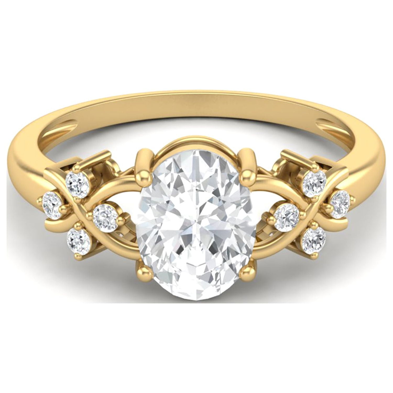 8x6 moissanite deals oval