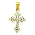 thumbnail image 1 of 10K Gold CZ Passion Cross Pendant Charm Jewelry 20 x 13mm, 1 of 3