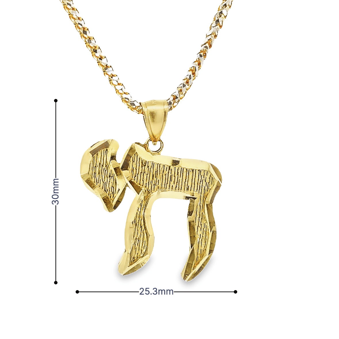 10K Gold Chai Symbol Charm