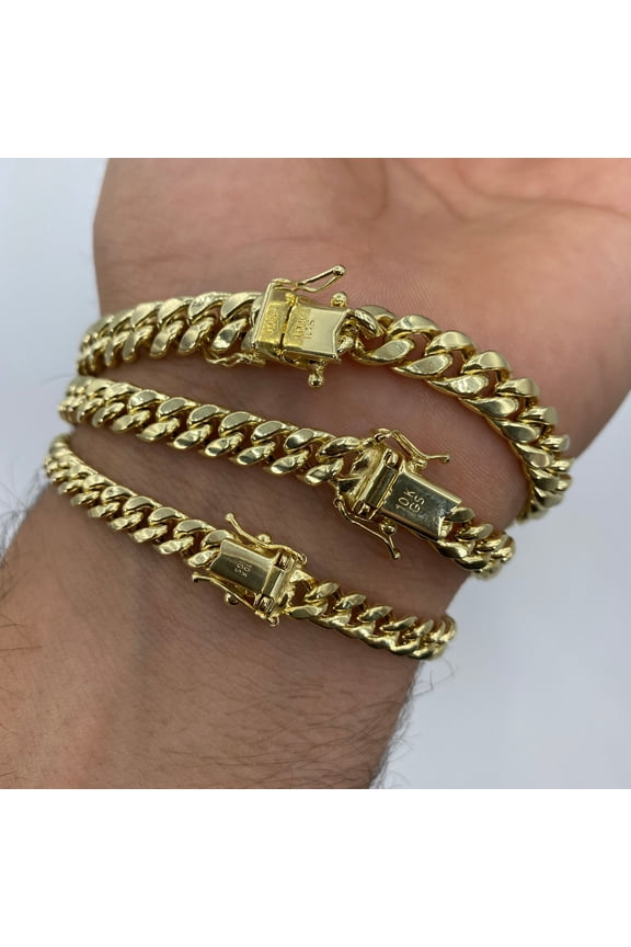 10K Gold Chain Bracelet 8"