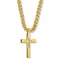 thumbnail image 1 of 10K Gold Filled cross crucifix Necklace with a Pierced Inner cross crucifix Design cross crucifix Gold cross crucifix Comes in a deluxe velvet box, 1 of 2