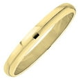 thumbnail image 1 of 10K Gold Men's Ladies Unisex Ring Wedding Band 3MM Domed Plain Shiny Polished Traditional Fit, 1 of 1
