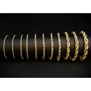 BOSPHORUSGOLD 10K Gold Rope Chain Gold Rope Chain Bracelet 3mm, 3.6mm, 4mm, 4.5mm, 5mm, 6mm 10K Gold Rope Bracelet, 10K Gold Chain, Men, Women (Bracelet width:2; Bracelet length:7;)