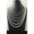 thumbnail image 1 of 10K Gold Rope Chain Gold Rope Chain Necklace 2mm 2.2mm 2.6mm 3.2mm 4.8mm 6mm 18-26 inches, 10K Gold Rope Chain, 10K Gold Chain,  Men Women (Width:2.2mm; Necklace length:20;), 1 of 9