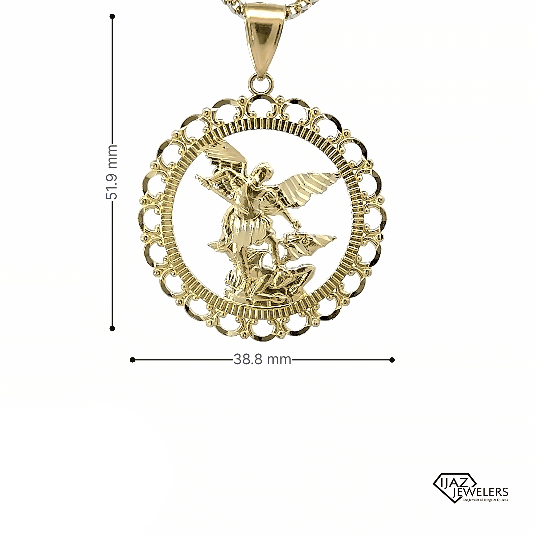 IJAZ JEWELERS 10K Gold St. Michael Charm