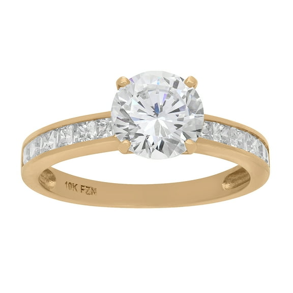 10K Gold cz bridal ring