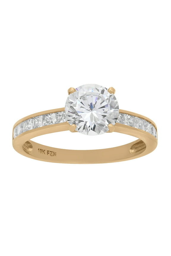 10K Gold cz bridal ring