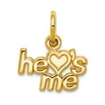 thumbnail image 1 of 10k Yellow Gold Solid Polished He Loves Me Charm 15x13mm Wide Pendant Necklace for Women - .6 Grams, 1 of 2