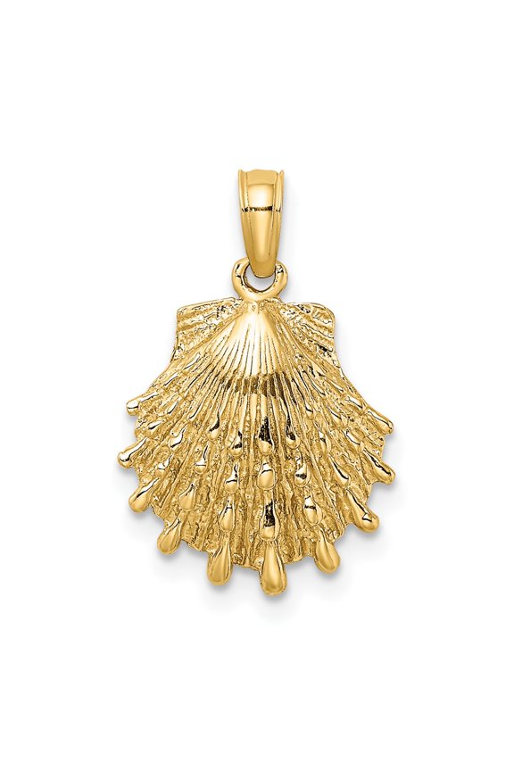 10K Lion's Paw Shell Charm