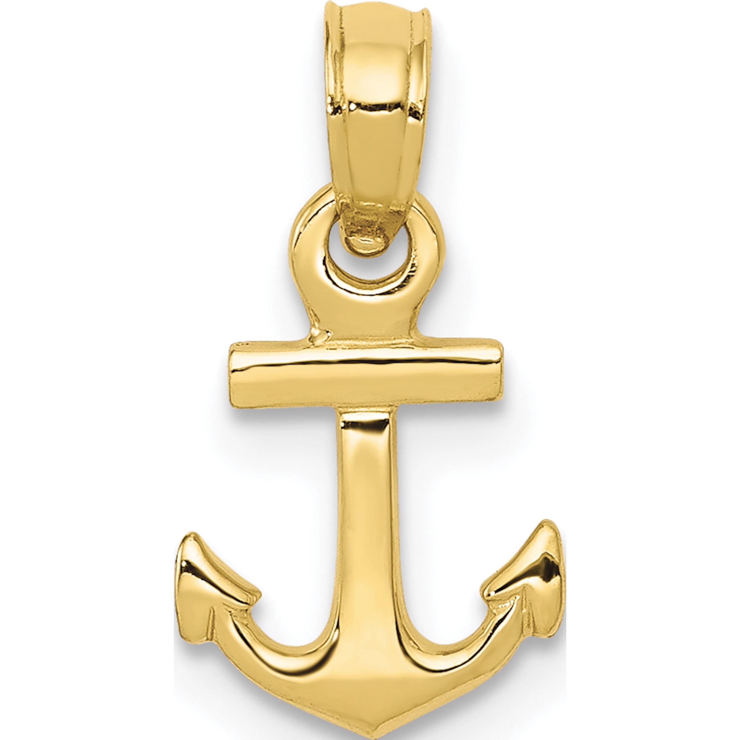 JEWELRY BY SWEET PEA 10K Mini Anchor Pendant Yellow Gold Material Polished Luxe Graceful A thoughtful gift for anniversaries birthdays or special occasions