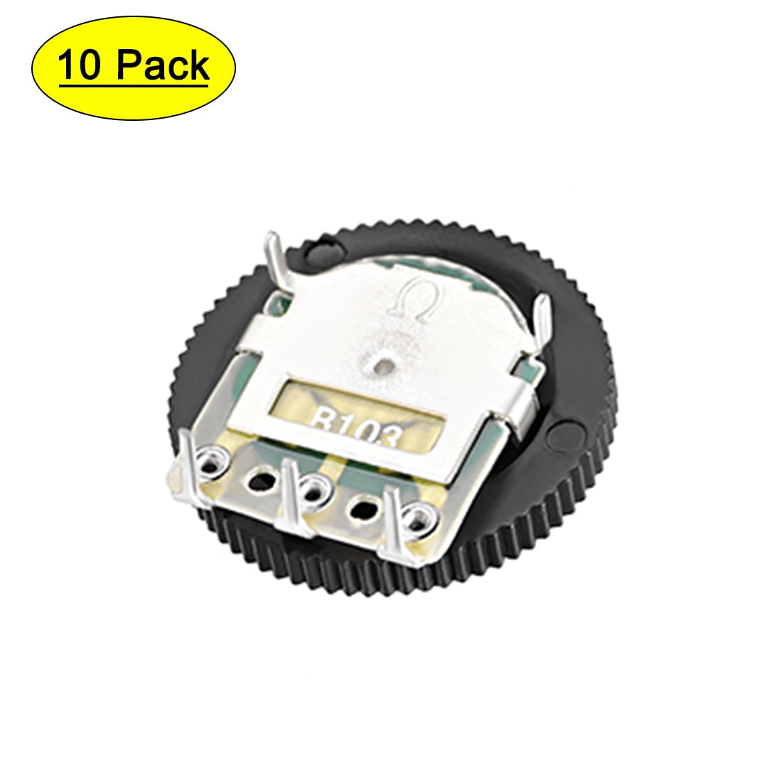 10K Ohm Dial Wheel Potentiometer for Audio Stereo Volume Switch Control ...