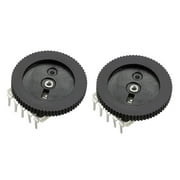 10K Ohm Dial Wheel Potentiometer for Audio Stereo Volume Switch Control 16x2mm, 2Pcs