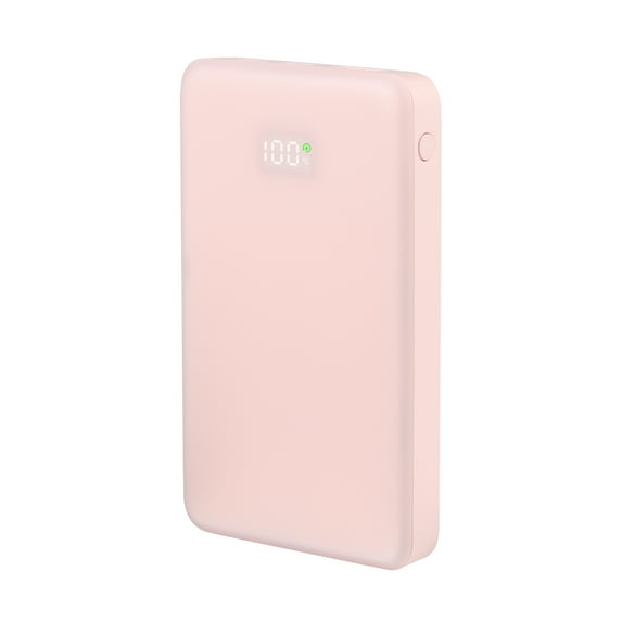 onn 10,000 mAh Portable Power Bank with Fast Charging Output (20W), Dual USB-C ports, USB port, LED Digital Display, Pink - Compatible with iPhone, iPad, AirPods, Samsung Galaxy, Note, Pixel & More