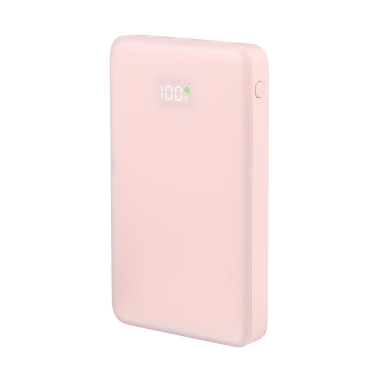 onn 10,000 mAh Portable Power Bank with Fast Charging Output (20W), Dual  USB-C ports, USB port, LED Digital Display, Pink - Compatible with iPhone,  iPad, AirPods, Samsung Galaxy, Note, Pixel & More -