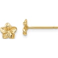thumbnail image 1 of 10K Plumeria Flower Post Earrings, 1 of 4