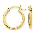 thumbnail image 1 of 10K Polished 2mm Tube Hoop Earrings in 10k Yellow Gold, 1 of 3