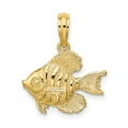 thumbnail image 1 of Finest Gold 10K Polished Engraved Fish Charm, 1 of 4
