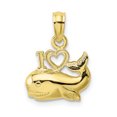 thumbnail image 1 of 10K Polished  I Heart WHALES Charm 10K7398, 1 of 4