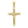 thumbnail image 1 of 10K Polished and Textured Crucifix Charm, 1 of 4