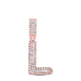 thumbnail image 1 of 10K ROSE GOLD BAGUETTE DIAMOND L INITIAL LETTER PENDANT 1/3 CTTW, 1 of 1