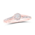 thumbnail image 1 of 10K ROSE GOLD ROUND DIAMOND HALO PROMISE RING 1/4 CTTW, 1 of 1