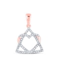 thumbnail image 1 of 10K ROSE GOLD ROUND DIAMOND HEART PENDANT 1/8 CTTW, 1 of 1