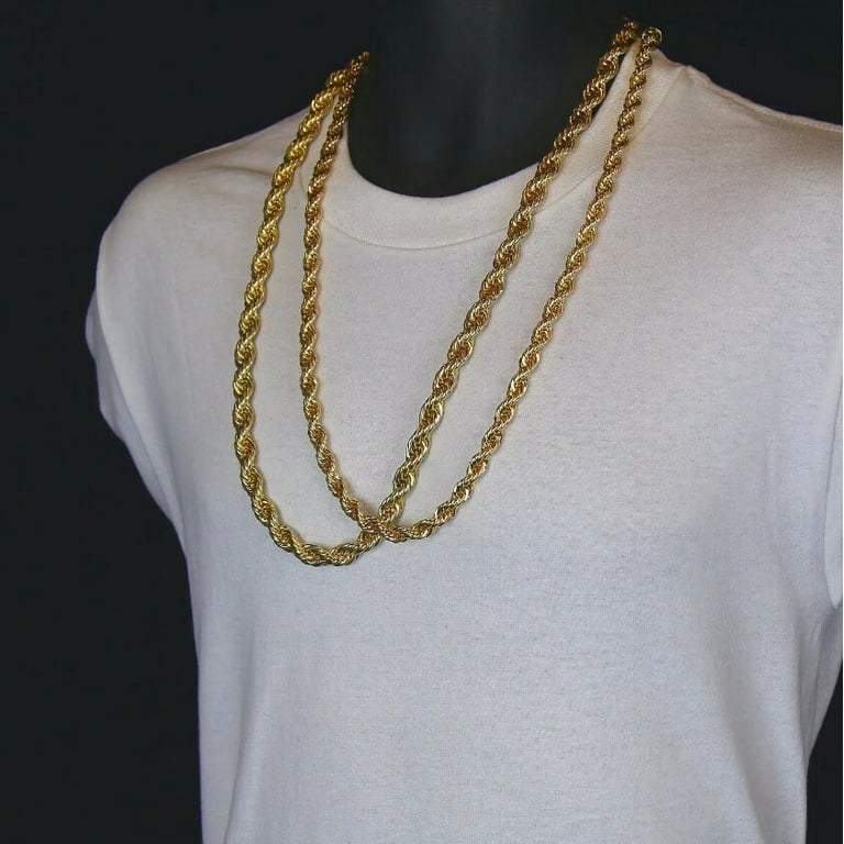 10K Real Yellow Gold 6mm Necklace Gold Rope Chain