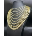 thumbnail image 1 of 10K Real Yellow Gold Cuban Curb Link Chain, 10k 2.2mm - 11mm  Cuban Curb Chain,10k Real Gold Chain Men and Women, 10k Gold Chain Necklace (Width:7.8mm; Necklace length:18;), 1 of 7