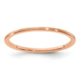 thumbnail image 1 of 10K Rose Gold 1.2mm Half Round Satin Stackable Band Size 10, 1 of 6