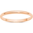 thumbnail image 1 of 10K Rose Gold 2mm Ltw Half Round Band Size 6.5 Made In United States 1rhrl020-6.5, 1 of 4