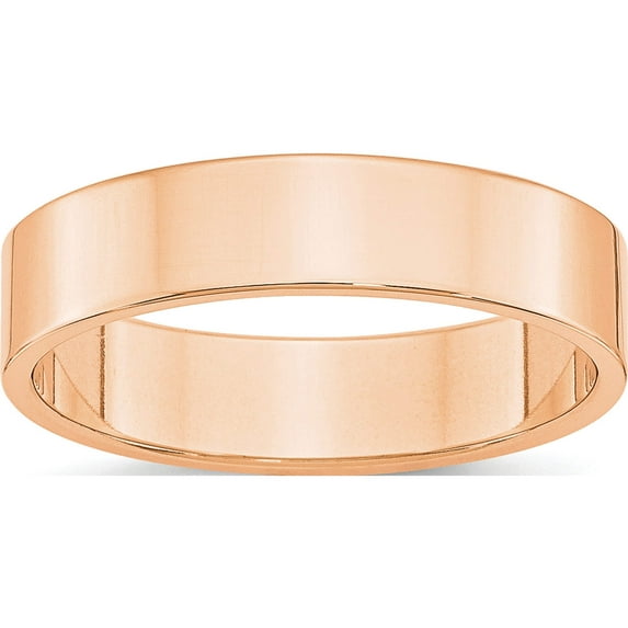10K Rose Gold 5mm Ltw Flat Band Size 12 Made In United States 1rfll050-12