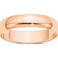 thumbnail image 1 of 10K Rose Gold 5mm Ltw Half Round Band Size 4.5 Made In United States 1rhrl050-4.5, 1 of 4