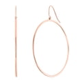 thumbnail image 1 of 10K Rose Gold Plain Hoop Earrings (50 mm Length), 1 of 4