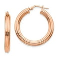 thumbnail image 1 of 10K Rose Gold Polished Fancy Hoop Earrings, 1 of 2