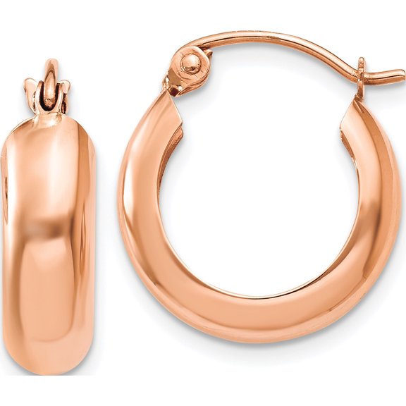 Jewelry by Sweet Pea 10K Rose Gold Polished Small Hoop Earrings