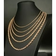 thumbnail image 1 of 10K Rose Gold Rope Chain, 10k Real Rose Gold 2.6mm - 5.5mm Rope Chain Necklace, 10K Gold Rope Chain, 10K Gold Chain,  Men and Women Gold (Width:5mm; Necklace length:24;), 1 of 8