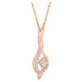 thumbnail image 1 of Araiya Fine Jewelry 10K Rose Gold Round Diamond Fashion Pendant with Gold Plated Silver Rope Chain Necklace (1/2 cttw, I-J Color, I2-I3 Clarity), 18", 1 of 6